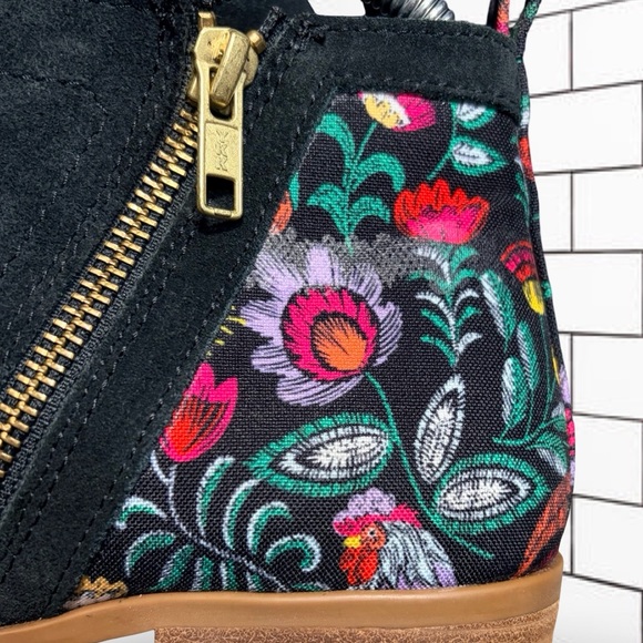 Inkkas Rooster Bootie Black Suede Low Heel Sustainably Made Women's Size 7/38 - Picture 12 of 12